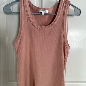 AGOLDE Women's Ribbed poppy Tank Top